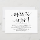 Recherche de miss to mrs shower invitations Noir et blanc