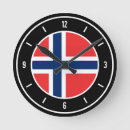 Recherche de norvège horloges Drapeau de la norvège