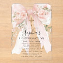 Recherche de confirmation catholique cartes invitations Rose