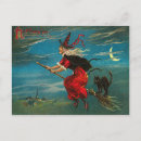 Recherche de sorcière volante cartes postales Automne