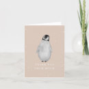 Recherche de pingouin vœux cartes Baby shower d'hiver
