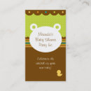 Recherche de ours cartes visite Baby shower