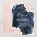 Recherche de de de bleu marine baptême invitations Floral
