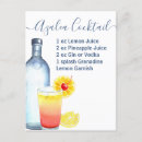 Recherche de recette de cocktail cartes postales Aquarelle