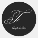Recherche de monogramme fantaisie autocollants Raffiné