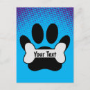 Recherche de os de chien cartes postales Empreintes de pattes