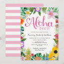 Recherche de luau baby shower fille invitations Moderne