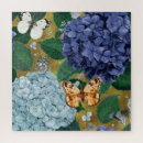 Recherche de papillons bleus puzzles Aquarelle