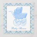 Recherche de vintage bébé invitations Bleu