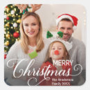 Recherche de noël classique autocollants Noir et blanc