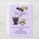 Recherche de maman halloween invitations Chat noir