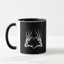 Recherche de amour gothique tasses Main squelette