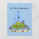 Recherche de pêche drôle cartes postales Dessin