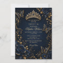 Recherche de princesse 16ans anniversaire invitations Bleu