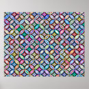 Recherche de motif abstrait coloré posters Élégant