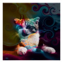 Recherche de chats colorés posters Amoureux des chats