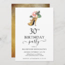 Recherche de glamour 30ans anniversaire invitations Élégant