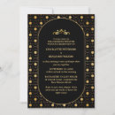 Recherche de gatsby mariage invitations Noir et or