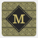 Recherche de clé noire autocollants Monogramme