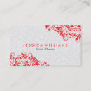 Recherche de dentelle rouge cartes visite Blanc