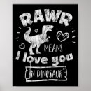 Suche nach rawr dinosaurier poster Valentinstag
