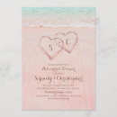 Recherche de plage coeur invitations Rose