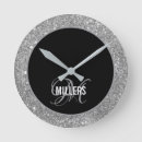 Recherche de noir et argent horloges Monogramme