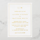 Recherche de simple élégant mariage invitations Monogramme