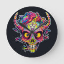 Recherche de crâne coloré horloges Squelette