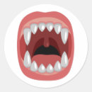 Recherche de crocs de vampire autocollants Bouche