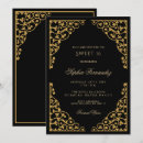 Recherche de moderne 16ans anniversaire invitations Noir