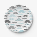 Recherche de motif de moustache assiettes en papier Mignon