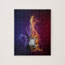 Recherche de guitare puzzles Noir