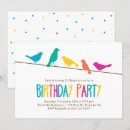 Recherche de oiseau coloré invitations Pour enfants
