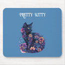 Recherche de joli chat tapis souris Fleurs