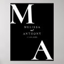 Recherche de de monogramme mariage posters Simple