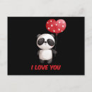 Recherche de love panda cartes postales Mignon