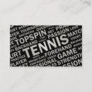 Suche nach tennisschläger visitenkarten Tennisspieler
