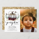 Recherche de de citrouille de fille anniversaire invitations Parties scintillant or