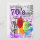 Recherche de des années 70 invitations Fête d'anniversaire