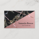 Recherche de moderne coiffure cartes visite Maquilleur