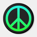 Recherche de symbole de paix magnets Vert