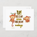 Recherche de petit singe cartes postales Pour elle