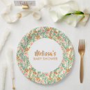 Recherche de floral baby shower assiettes Vintage