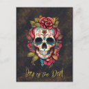 Recherche de sugar skull cartes postales Dia de los muertos