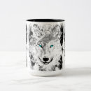 Suche nach schwarz weißer wolf tassen Wolfskopf