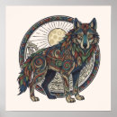 Recherche de loup indien posters Tribal