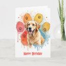 Recherche de pattes colorées vœux cartes Dog