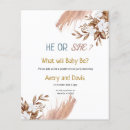 Recherche de modern gender reveal invitations Boho
