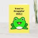 Recherche de funny frog vœux cartes Vert